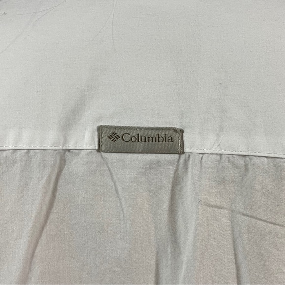 Columbia white button up three-quarter sleeve - Picture 8 of 11